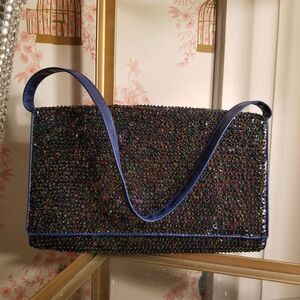 Cocue Royal Blue Sequin Bag Japanese